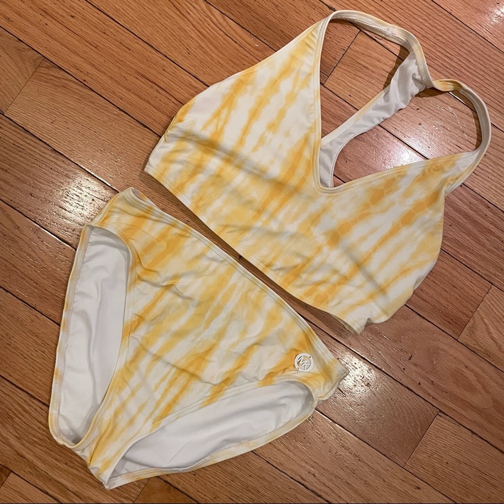 Michael Kors yellow tie dye bikini